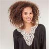 SC SALE Tunic (Size S/M) Long Sleeve Crocheted Neckline Knitted Top - Raven