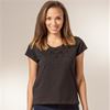 Short Sleeve Shirts (Size S & M) Cotton Knit Scoop Neck Top by Phool in Raven