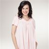 Miss Elaine (Size Med.) Classics Flutter Sleeve Nylon Ballet Nightgown - Soft Pink
