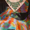 Black Satin Kaftans - One Size Long Caftan by Winlar in Black Dynasty