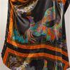 Black Satin Kaftans - One Size Long Caftan by Winlar in Black Dynasty