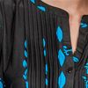 La Cera Pintucked 2/3 Sleeve Poly Blend Tunic Top - Ethereal Turquoise