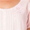 Plus La Cera Nightgowns - Cotton Short Sleeve Lace-Trim Gown in Pink