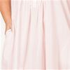 Plus La Cera Nightgowns - Cotton Short Sleeve Lace-Trim Gown in Pink