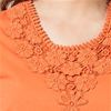 Cotton Shirt - Knit Scoop Neck Cap Sleeve Phool Top in Paprika