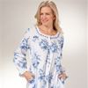 La Cera Robe - Long Sleeve Cotton Button Front Gown - Dusty Rose