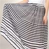 Misses Skirts - One Size Semi-Sheer Crinkle Rayon - Ribbon Stripes