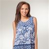 Plus Dresses (2X) - Cotton La Cera Sleeveless Sun Dress in Flower Showers