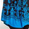 Plus La Cera Pleated 3/4 Sleeve Poly Blend Tunic - Ethereal Turquoise