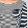 Jersey Knit  3/4 Sleeve DownEast Rayon Blend Dress - Navy Stripe