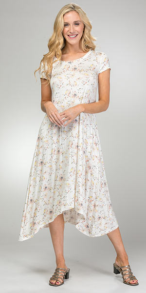 SC SALE  (Size S &amp; M) Cap Sleeve Rayon Blend Floral Dress in Country Floral
