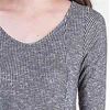 Nostalgia Ribbed Long Sleeve Skater Dress in Charcoal