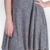 Nostalgia Ribbed Long Sleeve Skater Dress in Charcoal