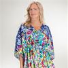 Drawstring Caftans - Winlar Polyester Kaftan Long Lounger in Floral Meredith