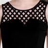 Neesha Sleeveless Dress - Criss Cross Rayon Blend Dress in Black
