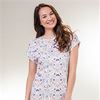 SC SALE Last Ones Special - Sesoire (Size Small) Cotton Rayon Short Sleeve Night Shirt in Mountain Flower