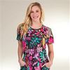 Cotton Dress Knit - Short Sleeve by La Cera in Fruity Floral