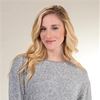 *Use Coupon Code 25-OFF* Plus (2X) Rayon Blend Top - La Cera Cozy Lounge Long Sleeve Top in Heather Gray