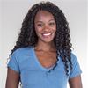 Nostalgia (Small & Med.) Cap Sleeve V-Neck Comfort Blend Tee in Blue