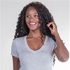 SC SALE Nostalgia Comfort Blend Cap Sleeve V-Neck Tee in Gray