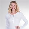 SC SALE Nostalgia Long Sleeve  Comfort Blend Henley Tee in White