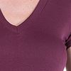 Cap Sleeve V-Neck Nostalgia Viscose Blend Tee in Maroon