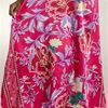 One Size Kaftans - Winlar Polyester Long Caftan Dress in Fuchsia Tropic