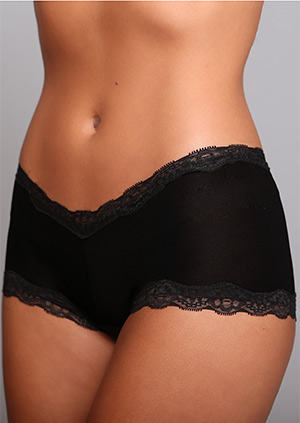 Linda Hartman (size S) Silk Knits Hip Hugger Panties in Black