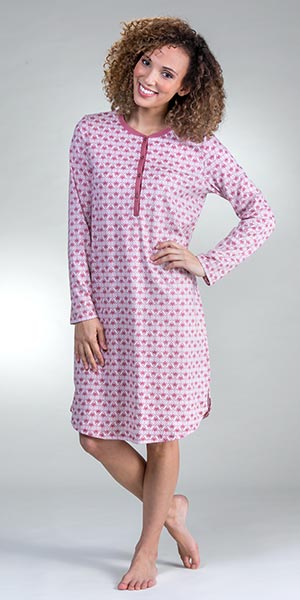 ladies long sleeve night shirts