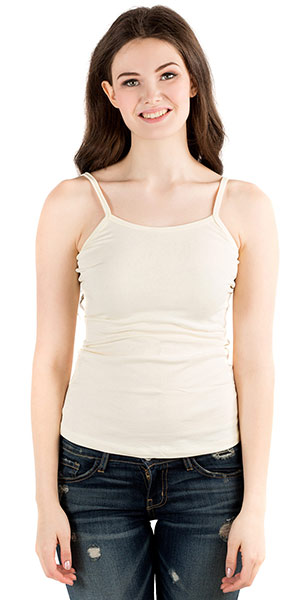 SC SALE  (Size M) Cotton Spandex Blend Wonder Camisole in Egret