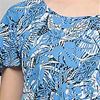 Blue Water Sundress - Short Sleeve Rayon Dress in Blue Serenity