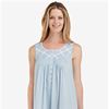 Sleeveless Eileen West (Sizes Small)  Cotton Lawn Long Nightgown - Blue Inspiration