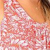 V-Neck Blue Waters Rayon Tank Dress in Orange Speckle