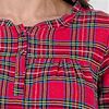 La Cera Cotton Flannel Nightgown - Long Sleeve in Stewart Plaid