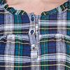 La Cera Cotton Flannel Nightgown - Long Sleeve in Woodland Plaid