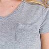 Jane and Bleecker Rayon Short Sleeve Tee in Gray