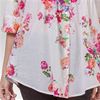 La Cera Tunics - 3/4 Sleeve 100% Cotton Pleated Top in May Day