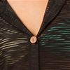 J Valdi Burnout Sublimation Semi-Sheer Hooded Beach Cover-up/Tunic for Women - Black