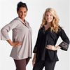 Sale - La Cera Hooded Embroidered Tunic from Soft Cotton/Poly Blend - in Taupe or Black