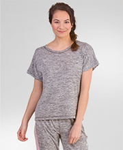 Kensie Short Sleeve Rayon/Poly Top and Capri Pants in Gray